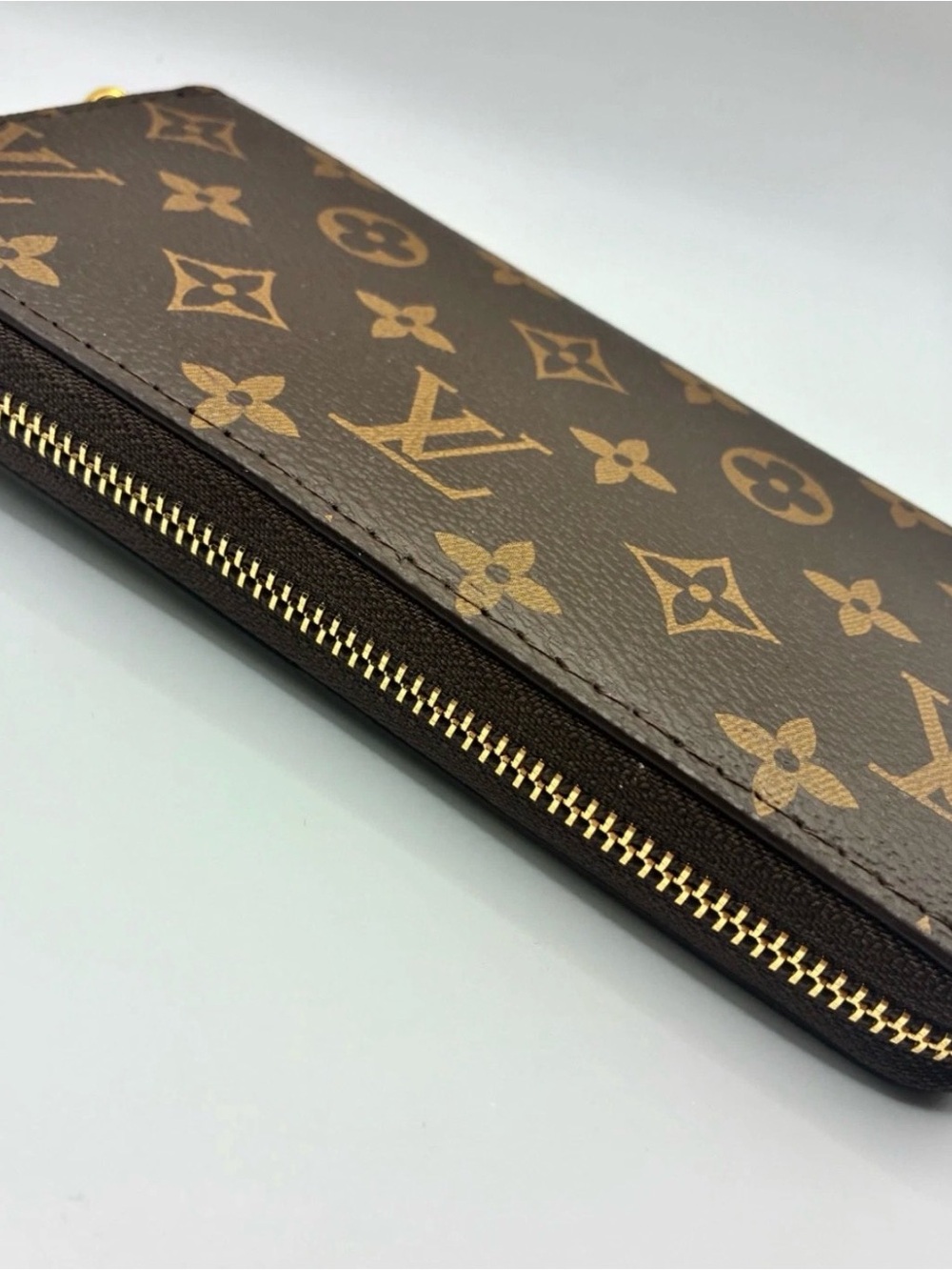 Louis Vuitton Brown and Tan Monogram Zip-Around Wallet - Picture 9 of 10